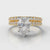 Micropavé Pear Diamond Bridal Set - Yellow Gold