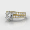 Star Micropavé Round Brilliant Bridal Set - Yellow Gold