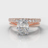 Carrée Solitaire Oval Diamond Bridal Set - Rose Gold