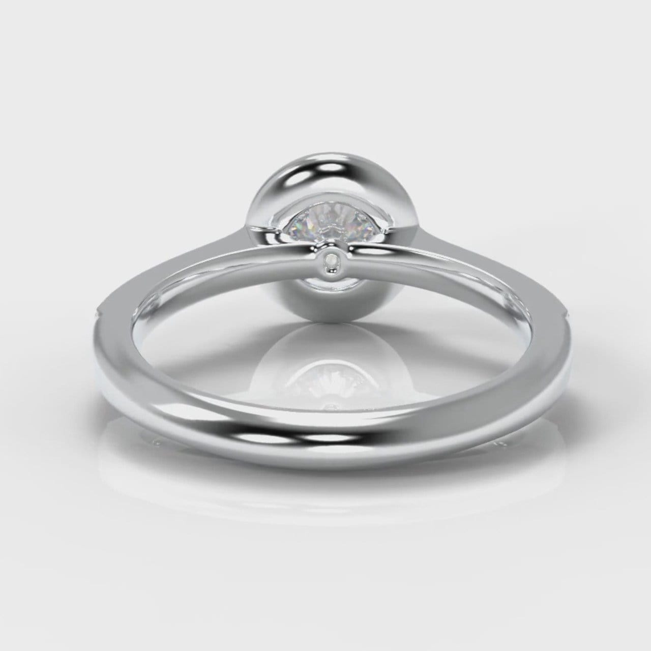 Pavé Round Brilliant Diamond Halo Engagement Ring