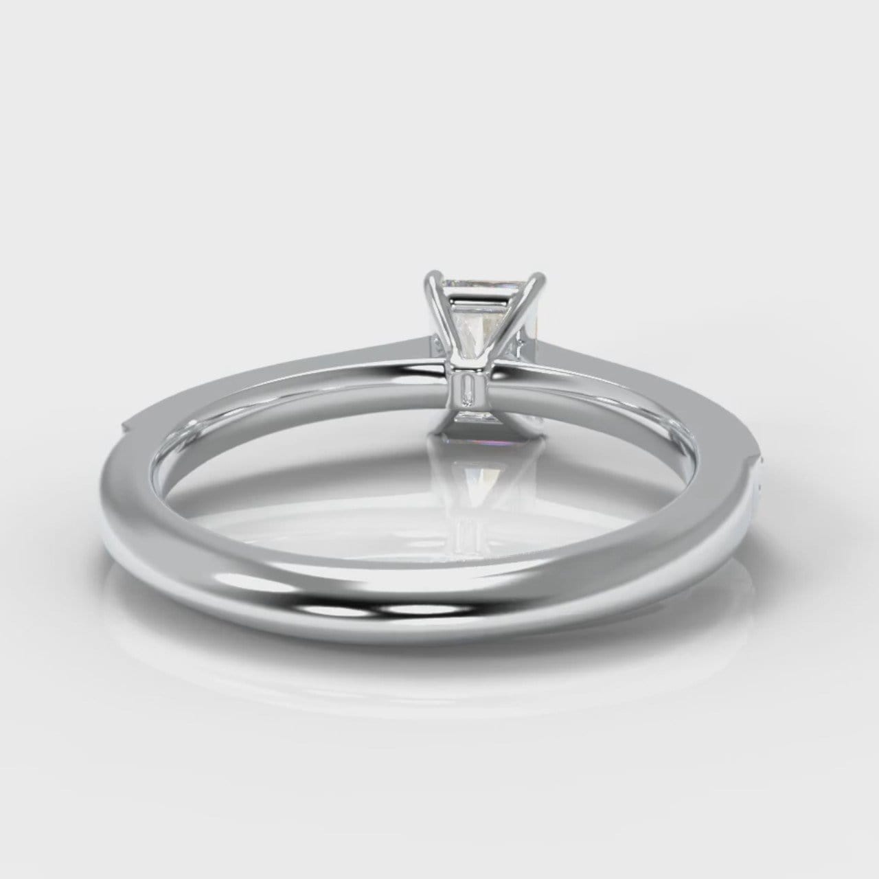 Pavé Radiant Cut Diamond Engagement Ring