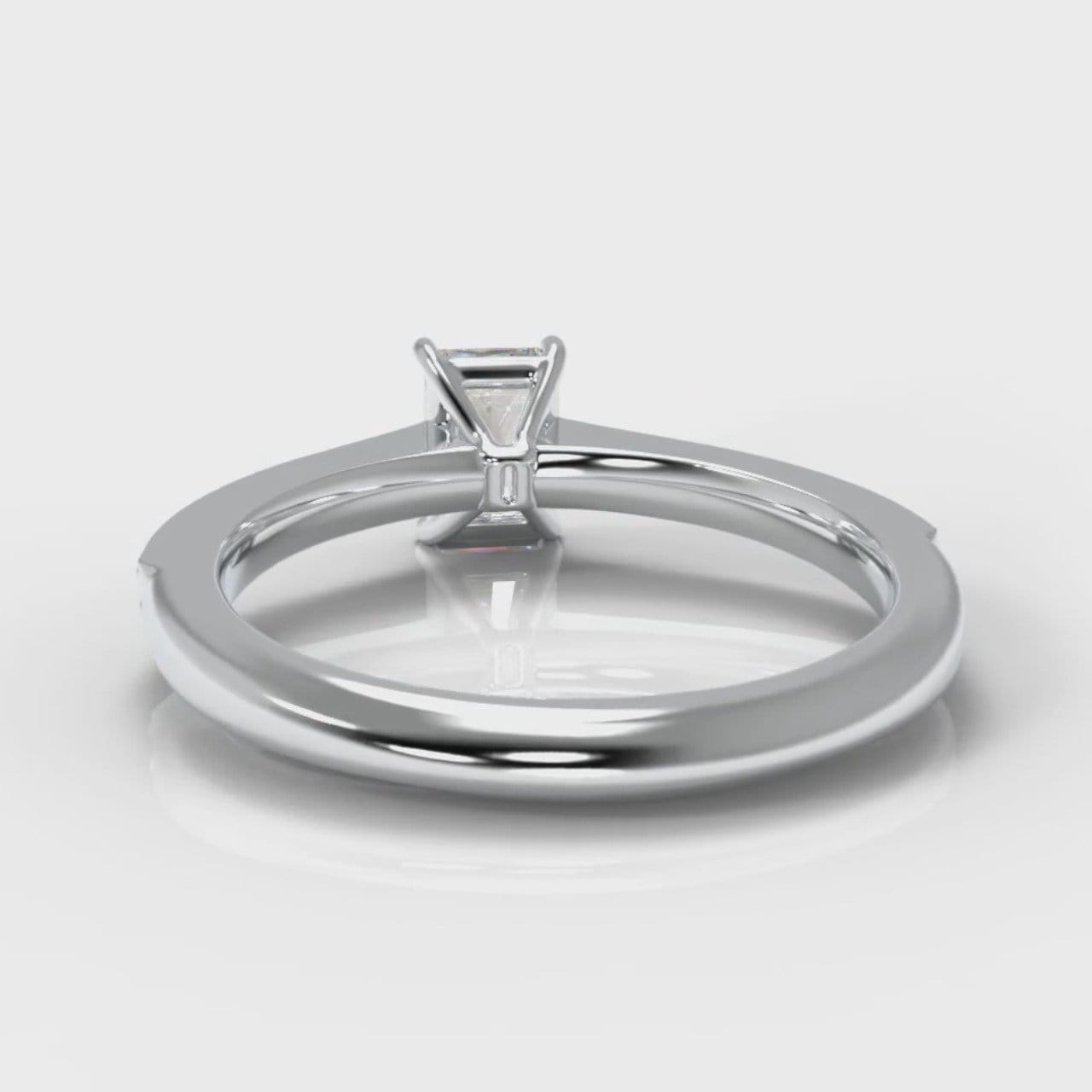 Pavé Radiant Cut Diamond Engagement Ring