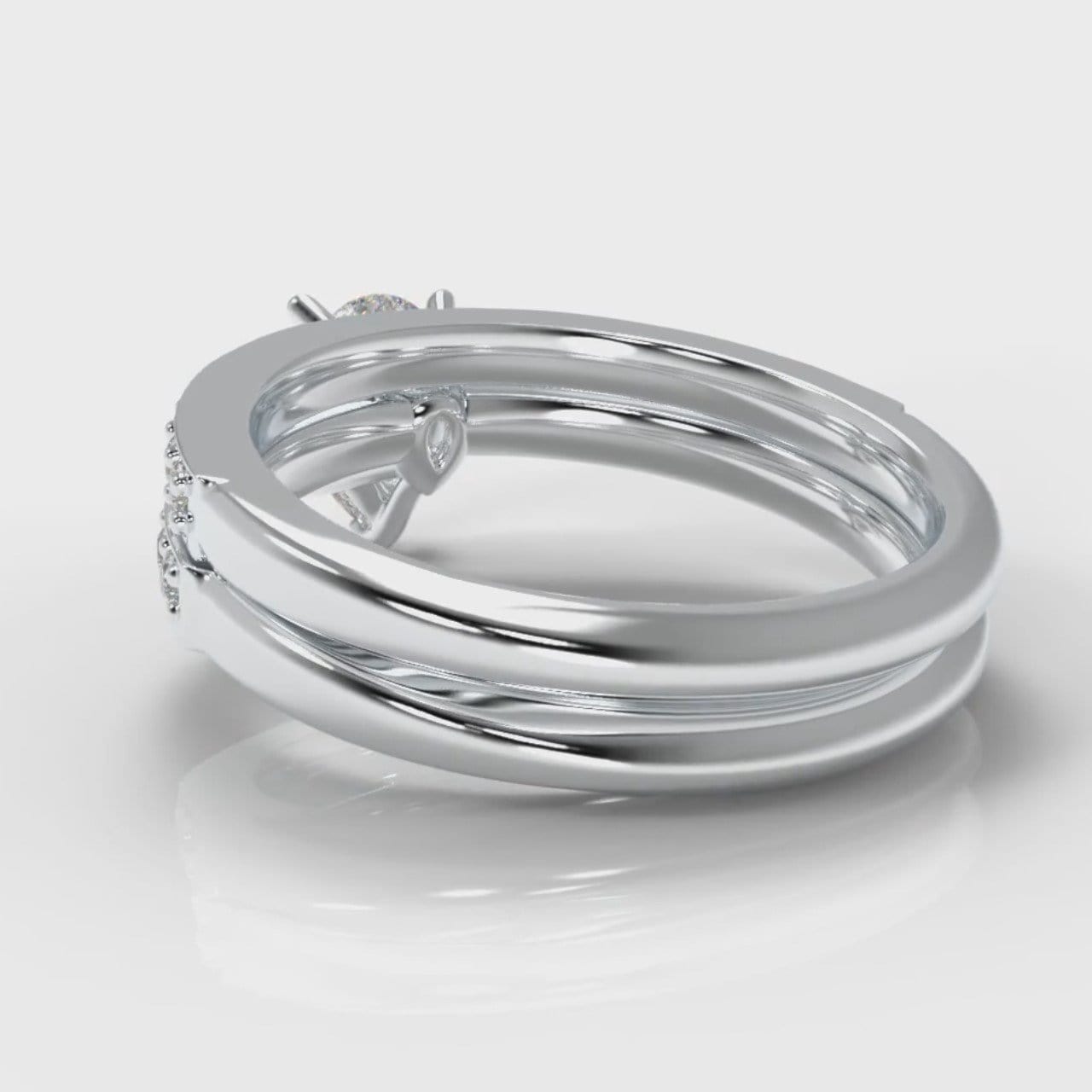 Pavé Pear Diamond Bridal Set