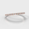 Petite Micropavé Diamond Wedding Ring - Rose Gold