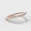 Petite Micropavé Diamond Wedding Ring - Rose Gold