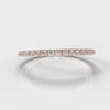 Petite Micropavé Diamond Wedding Ring - Rose Gold