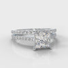 Petite Micropavé Princess Cut Diamond Bridal Set