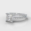 Petite Micropavé Princess Cut Diamond Bridal Set