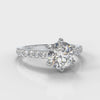 Star Micropavé Round Brilliant Diamond Engagement Ring