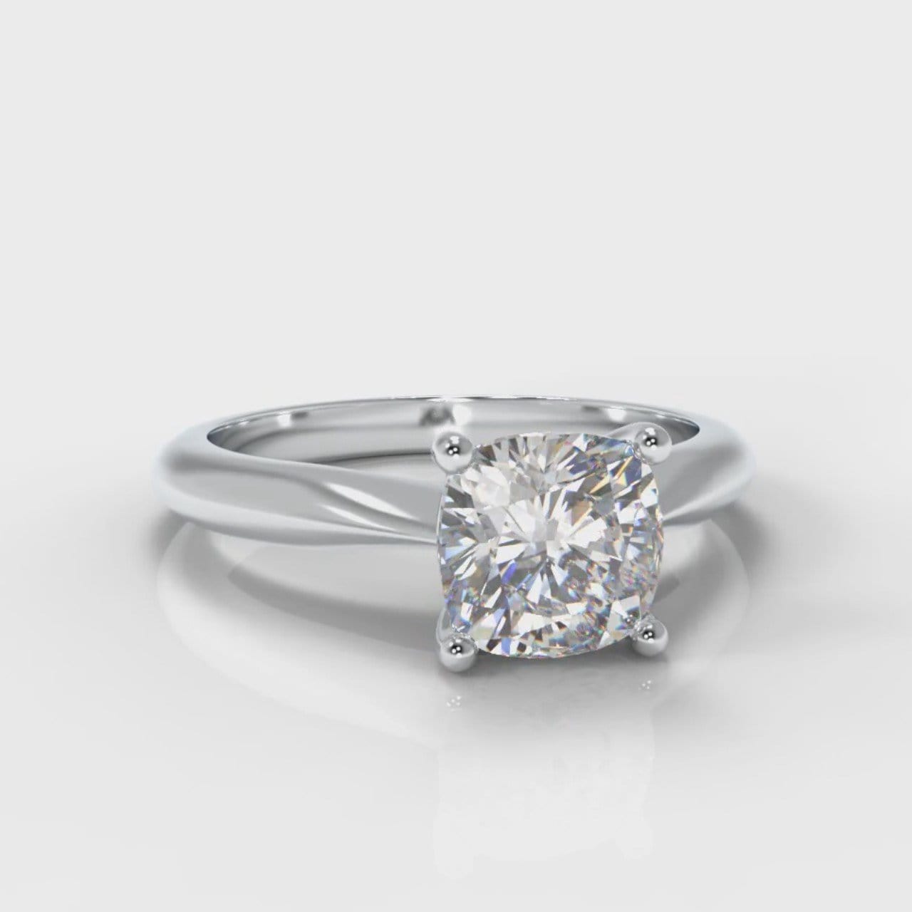Carrée Solitaire Cushion Cut Diamond Engagement Ring
