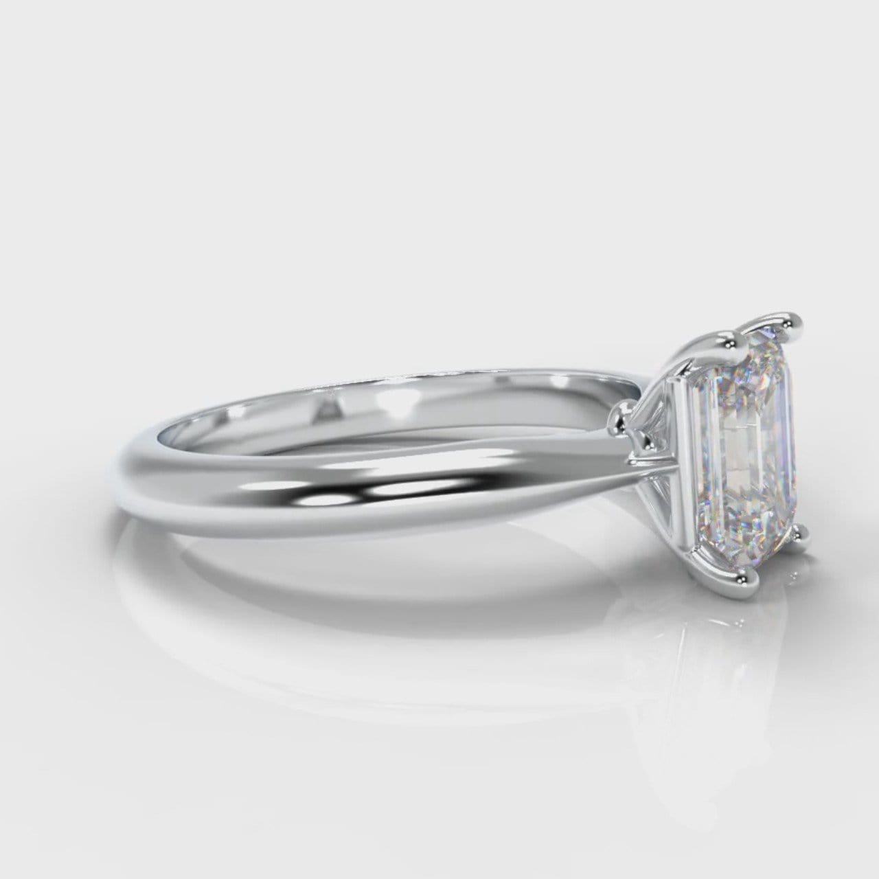 Carrée Solitaire Emerald Cut Diamond Engagement Ring