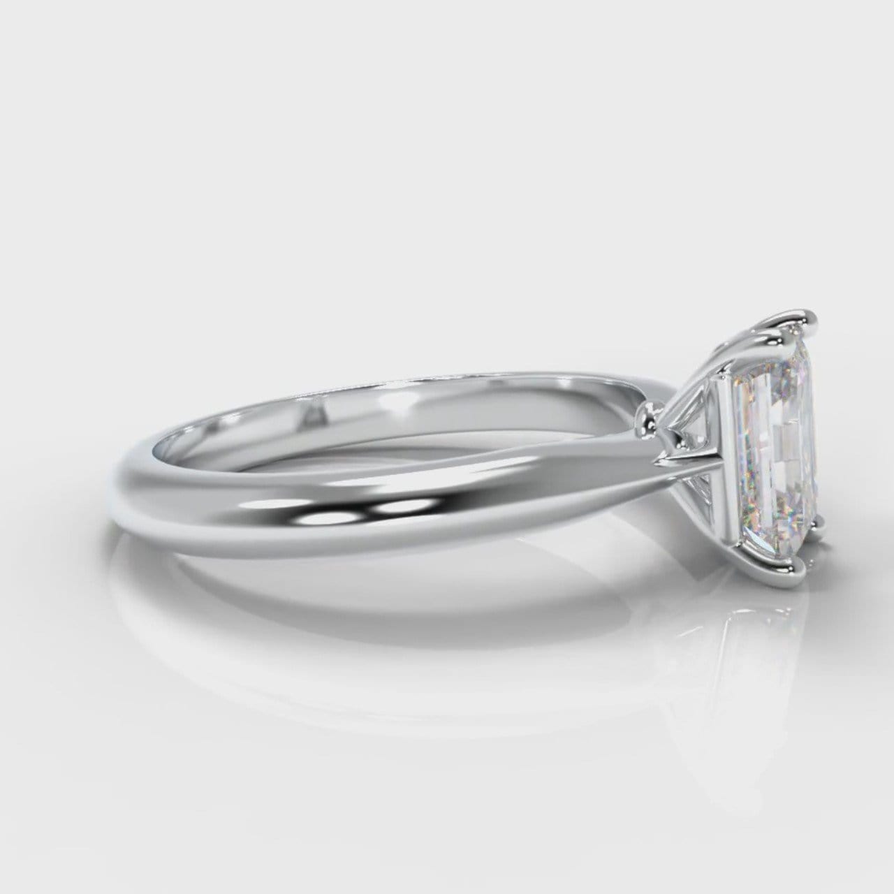 Carrée Solitaire Emerald Cut Diamond Engagement Ring