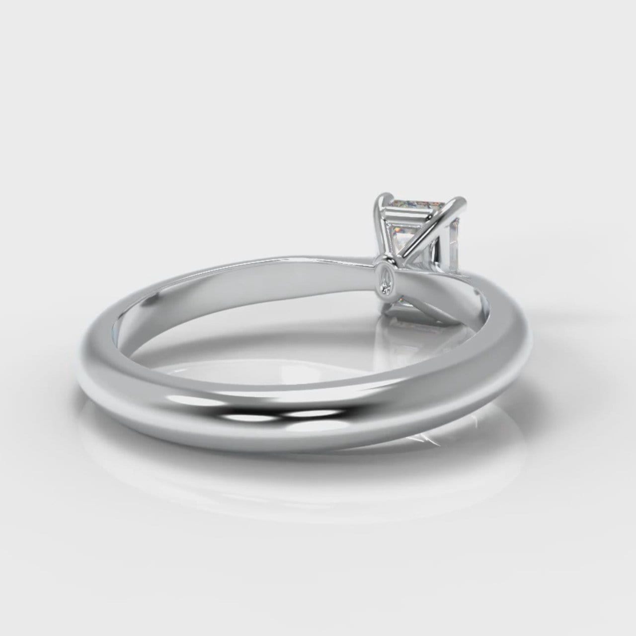 Carrée Solitaire Emerald Cut Diamond Engagement Ring