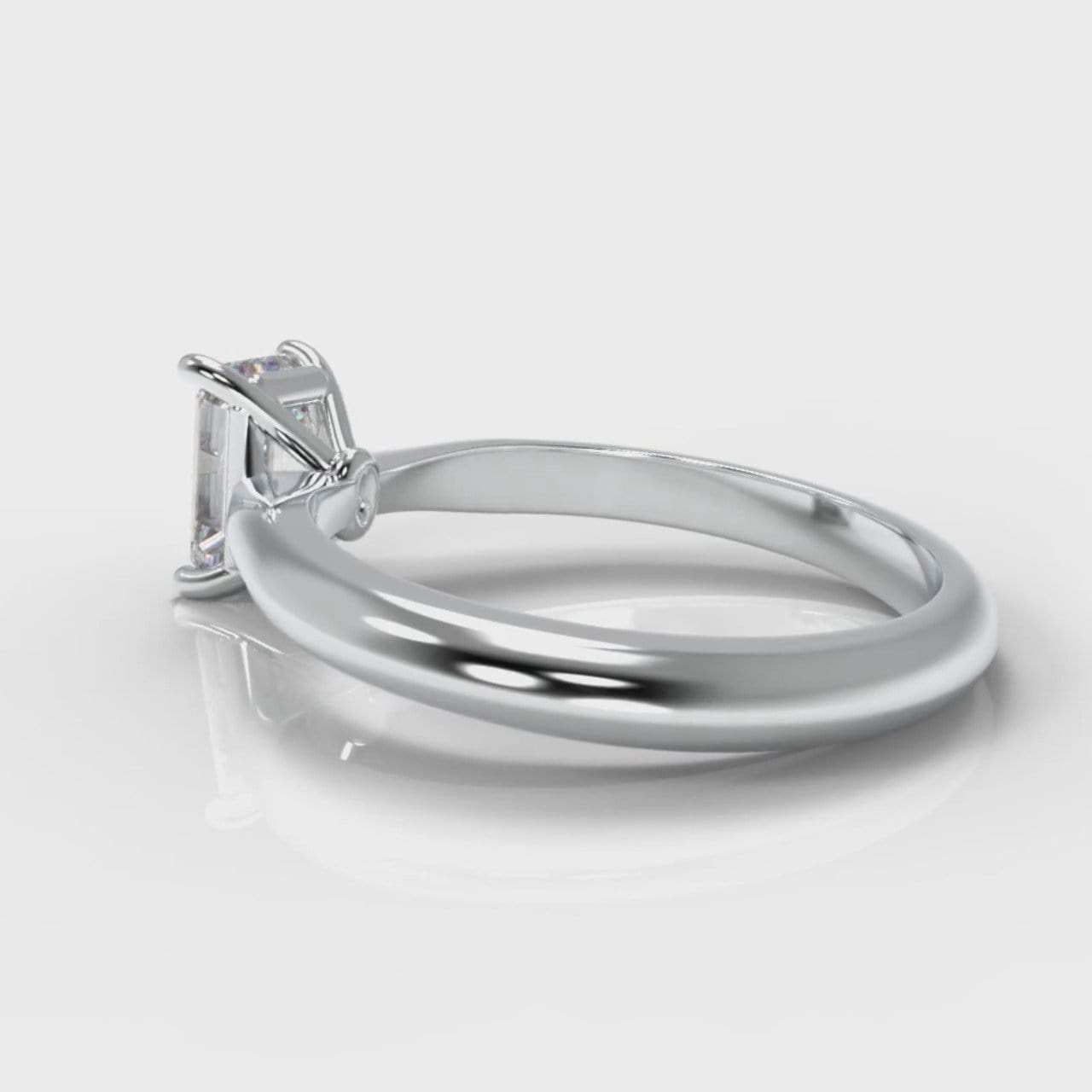 Carrée Solitaire Emerald Cut Diamond Engagement Ring