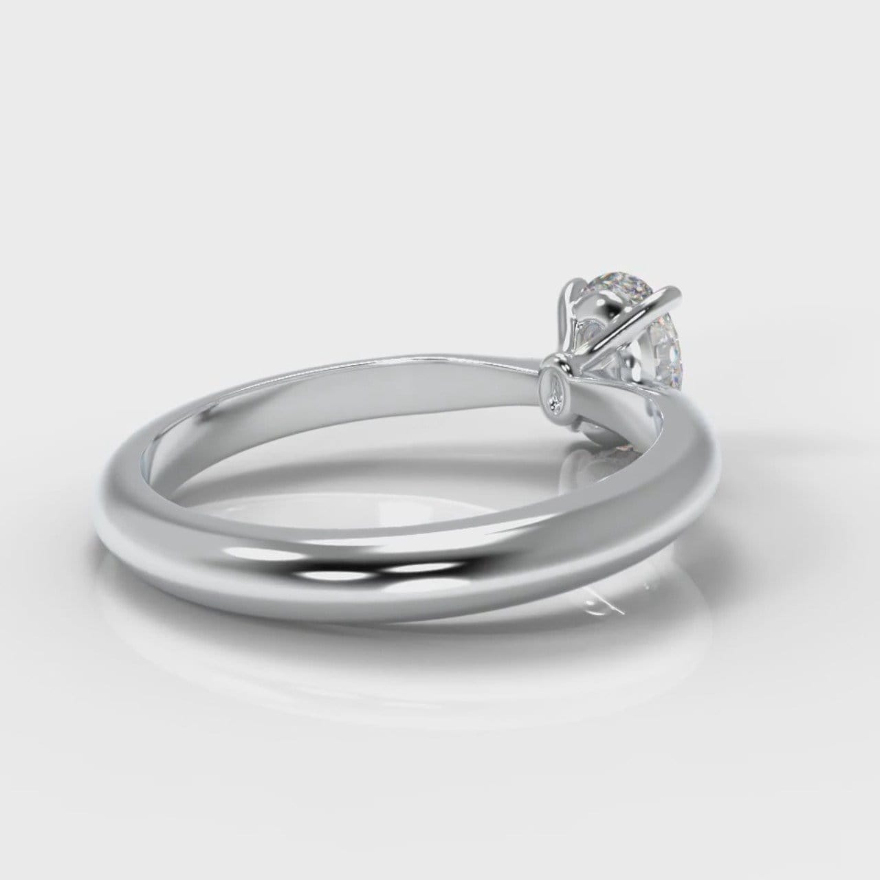 Carrée Solitaire Oval Diamond Engagement Ring