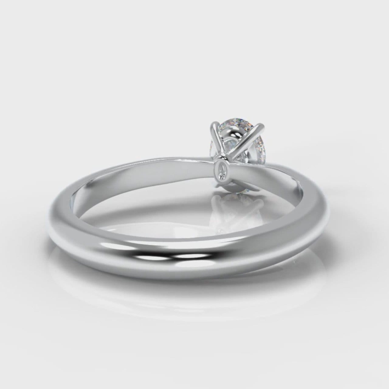 Carrée Solitaire Oval Diamond Engagement Ring