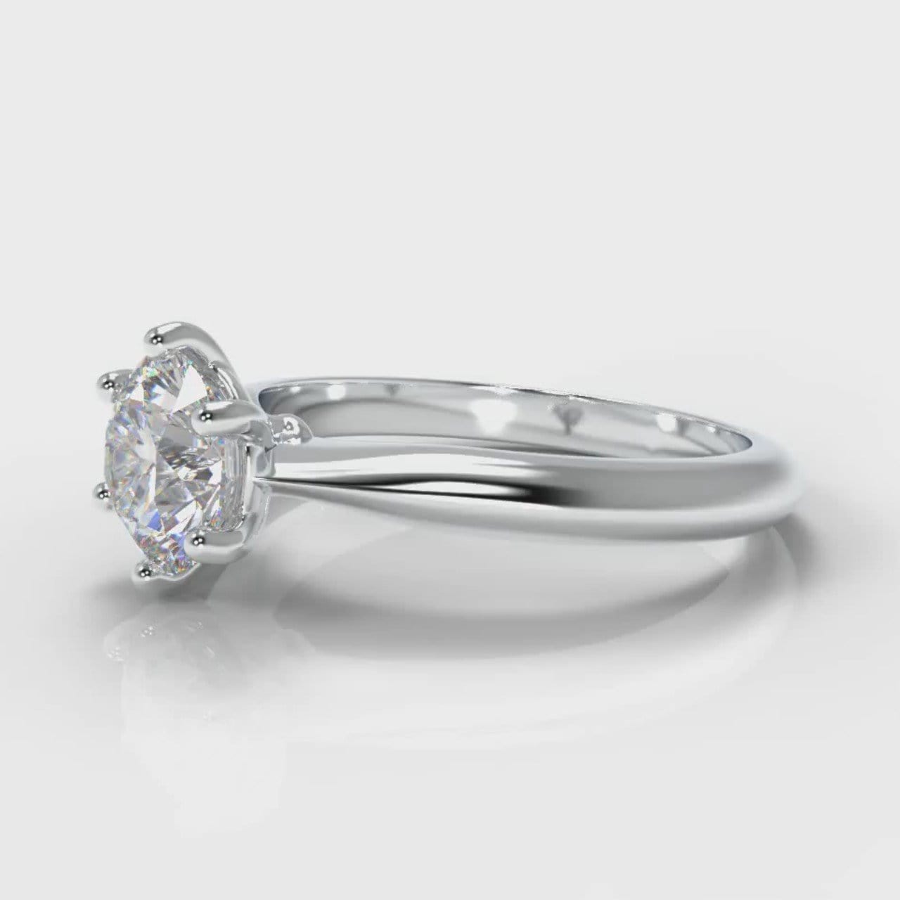 Star Solitaire Round Brilliant Diamond Engagement Ring