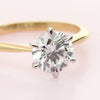 Solitaire diamond engagement ring