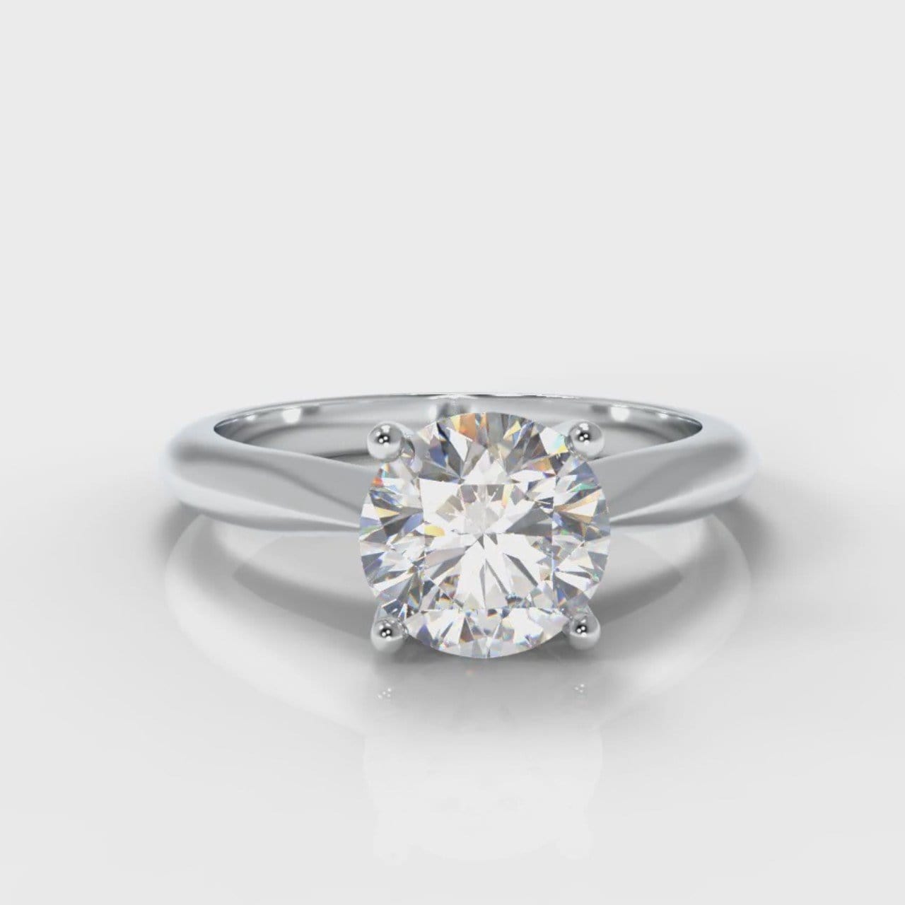 Carrée Solitaire Round Brilliant Engagement Ring