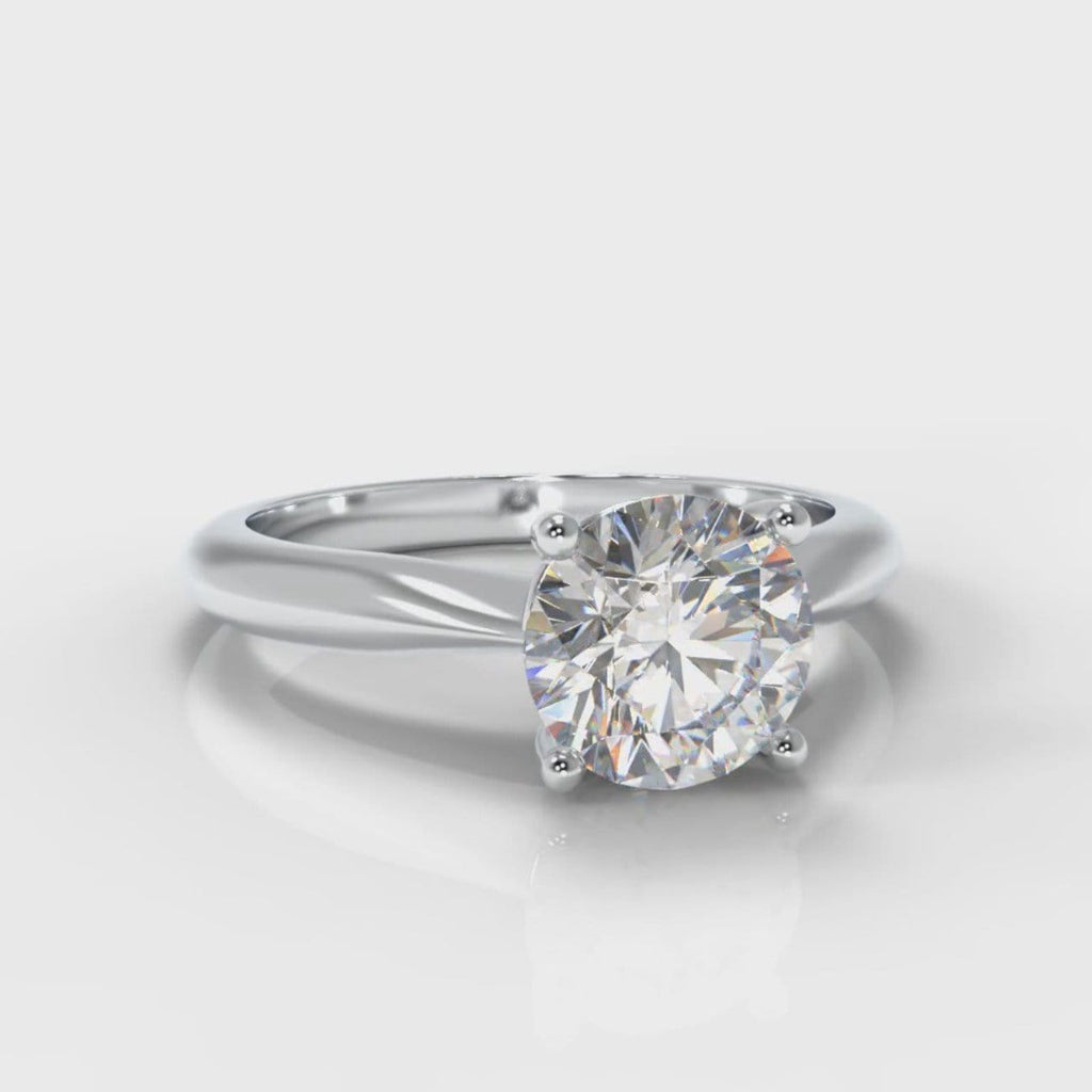 Solitaire diamond engagement ring