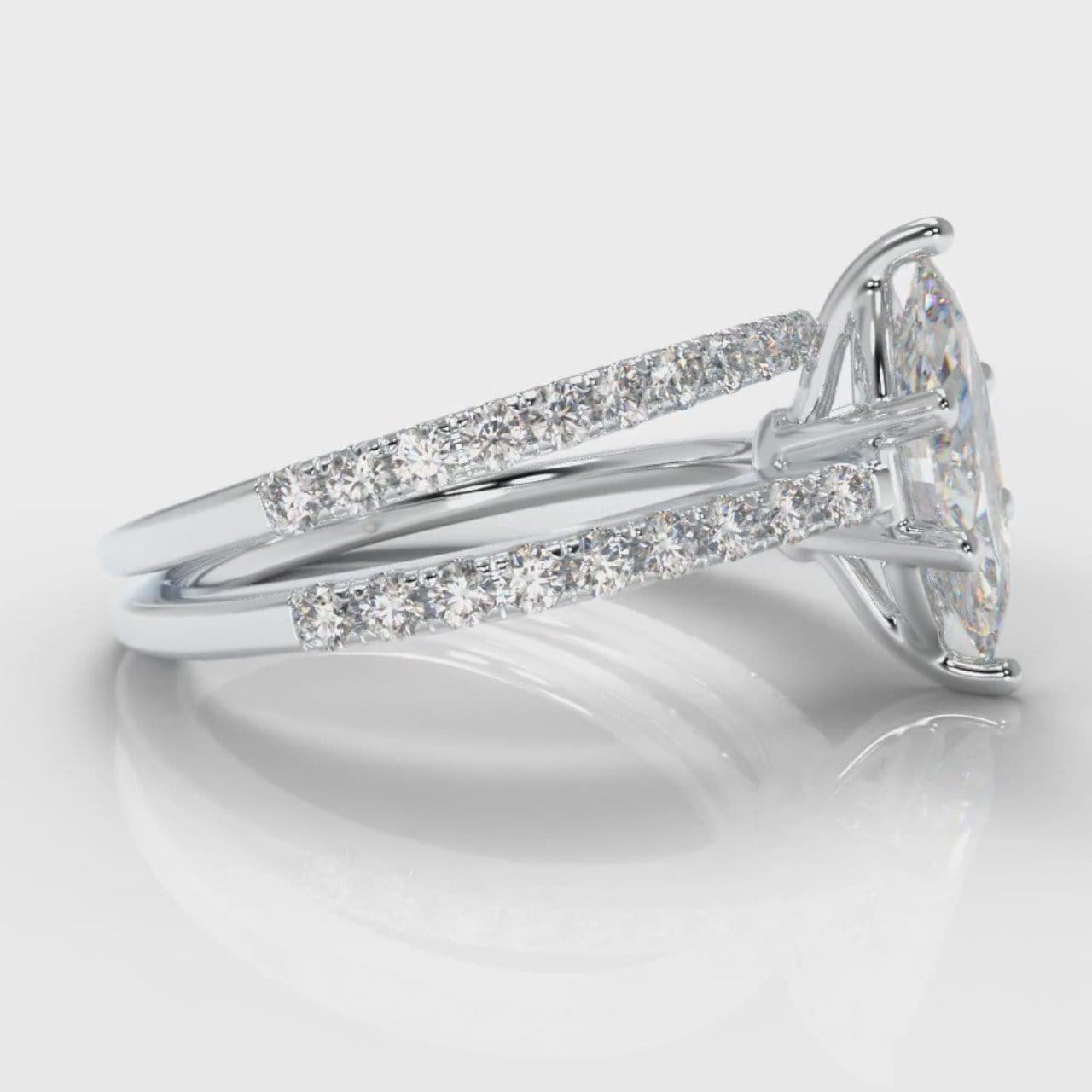 Star Petite Micropavé Marquise Diamond Bridal Set