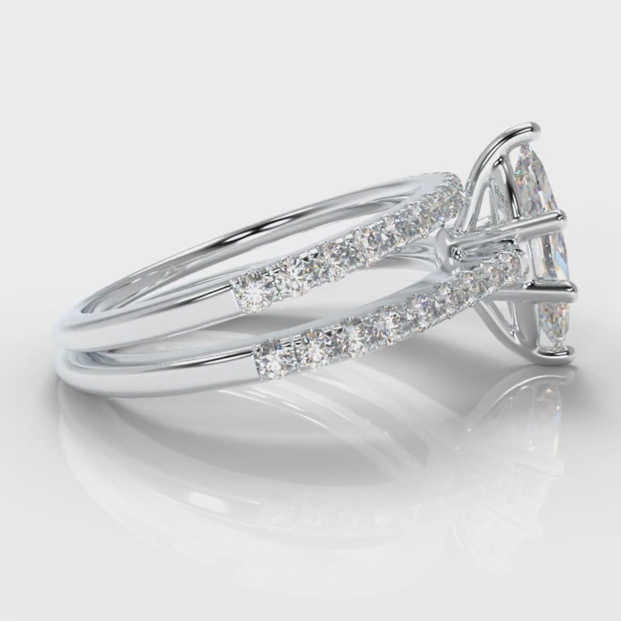 Star Petite Micropavé Marquise Diamond Bridal Set
