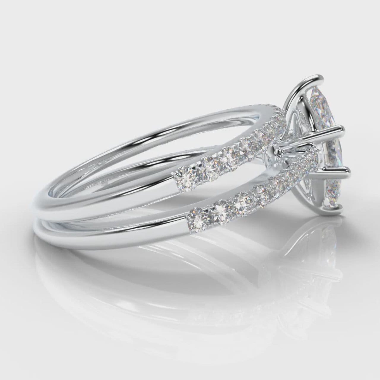 Star Petite Micropavé Marquise Diamond Bridal Set