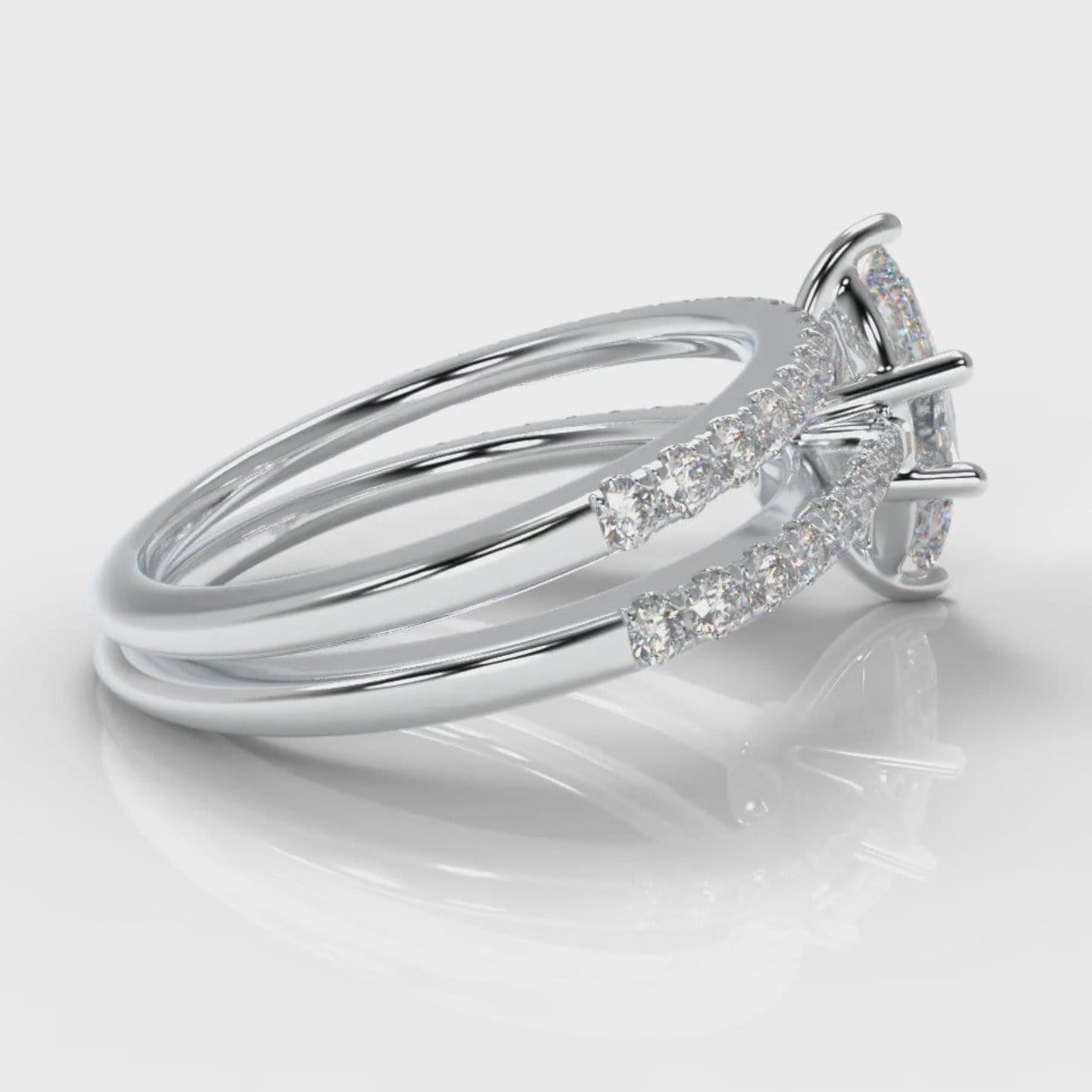 Star Petite Micropavé Marquise Diamond Bridal Set