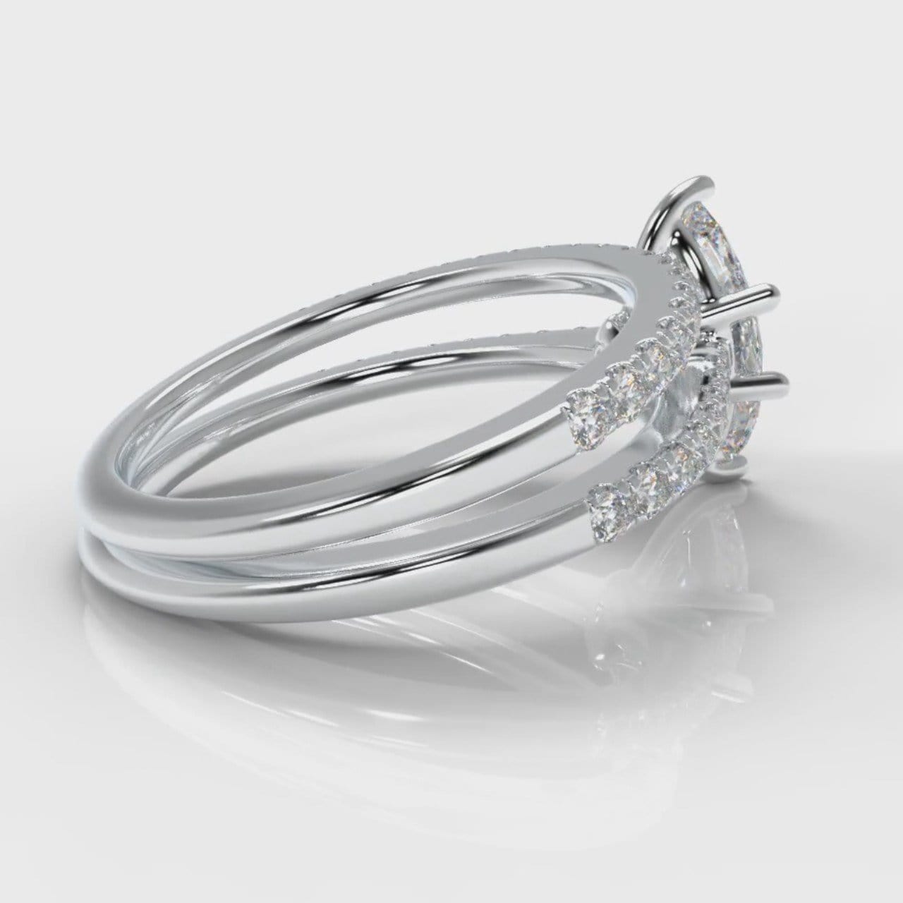 Star Petite Micropavé Marquise Diamond Bridal Set