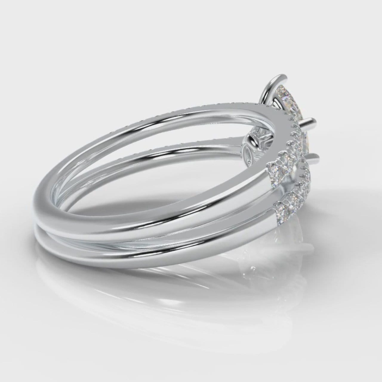 Star Petite Micropavé Marquise Diamond Bridal Set