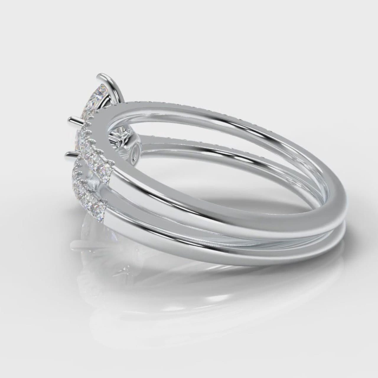 Star Petite Micropavé Marquise Diamond Bridal Set