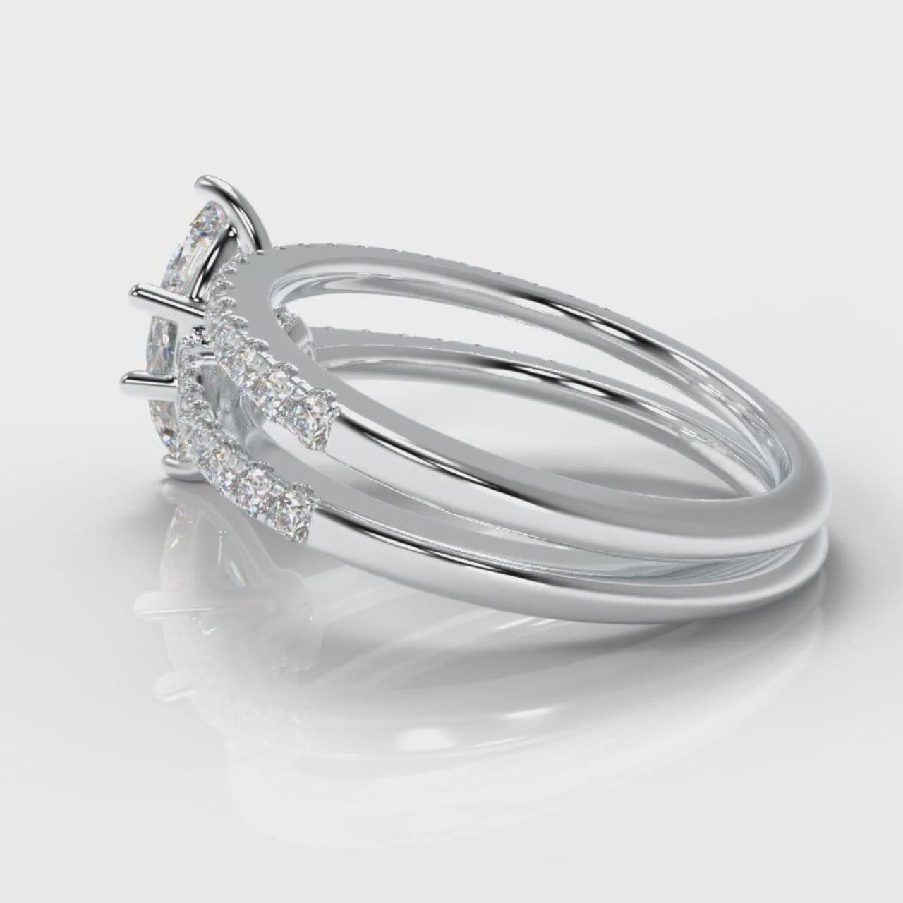 Star Petite Micropavé Marquise Diamond Bridal Set
