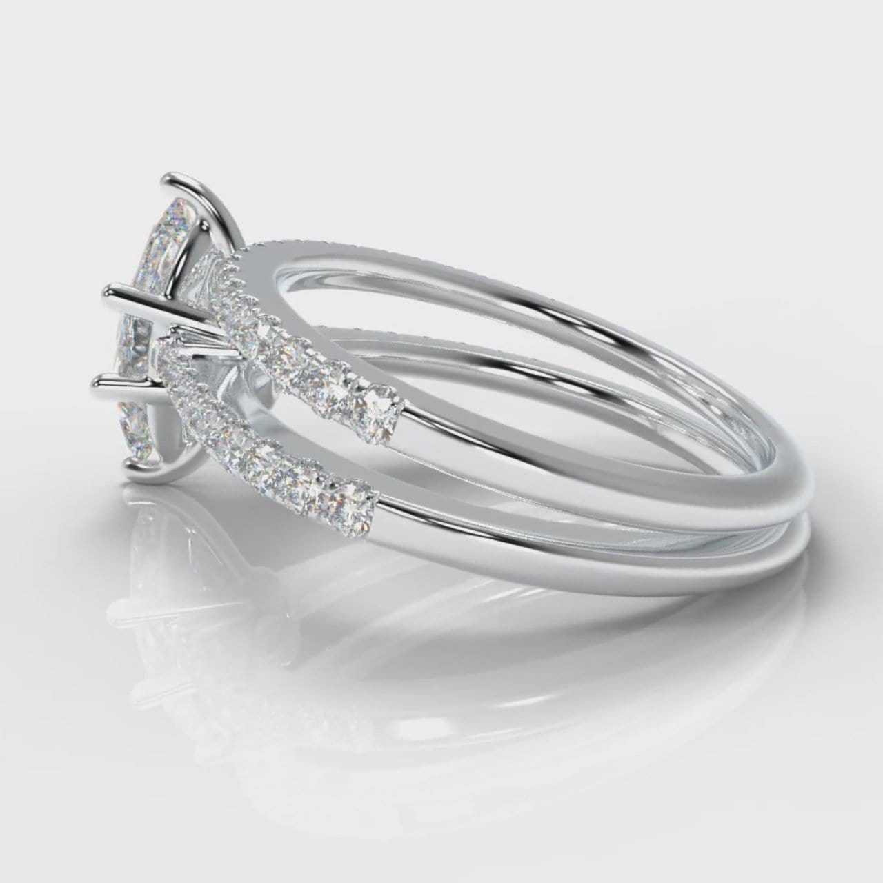Star Petite Micropavé Marquise Diamond Bridal Set