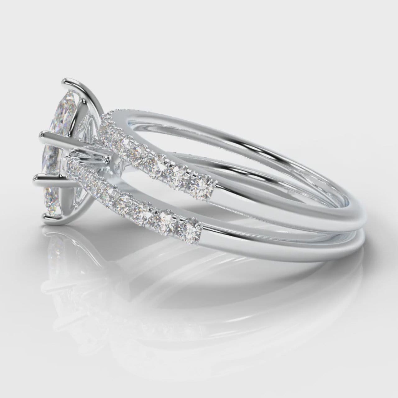 Star Petite Micropavé Marquise Diamond Bridal Set