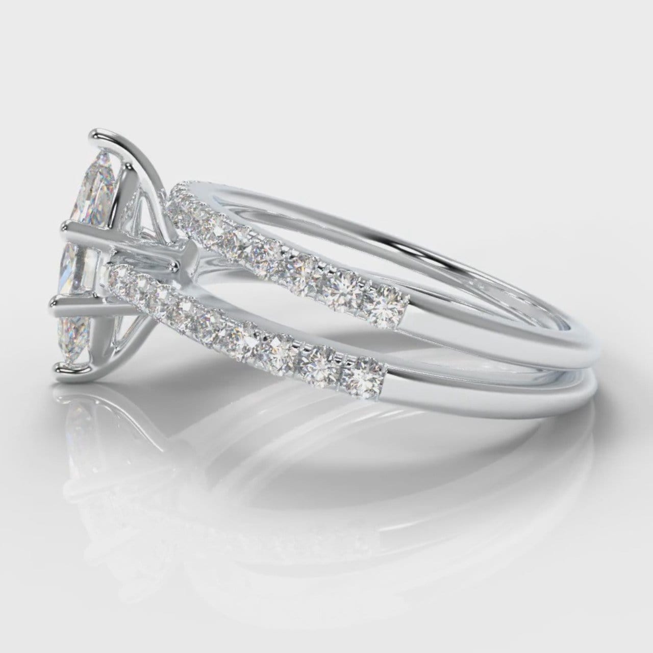 Star Petite Micropavé Marquise Diamond Bridal Set