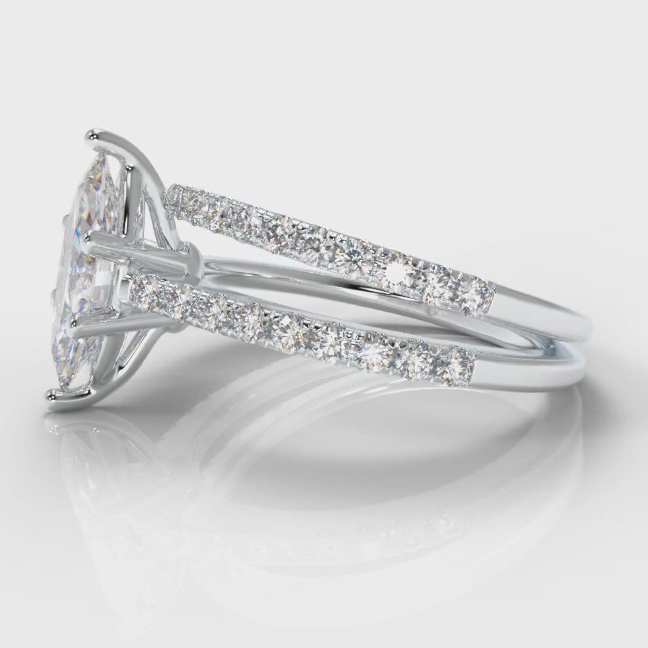 Star Petite Micropavé Marquise Diamond Bridal Set