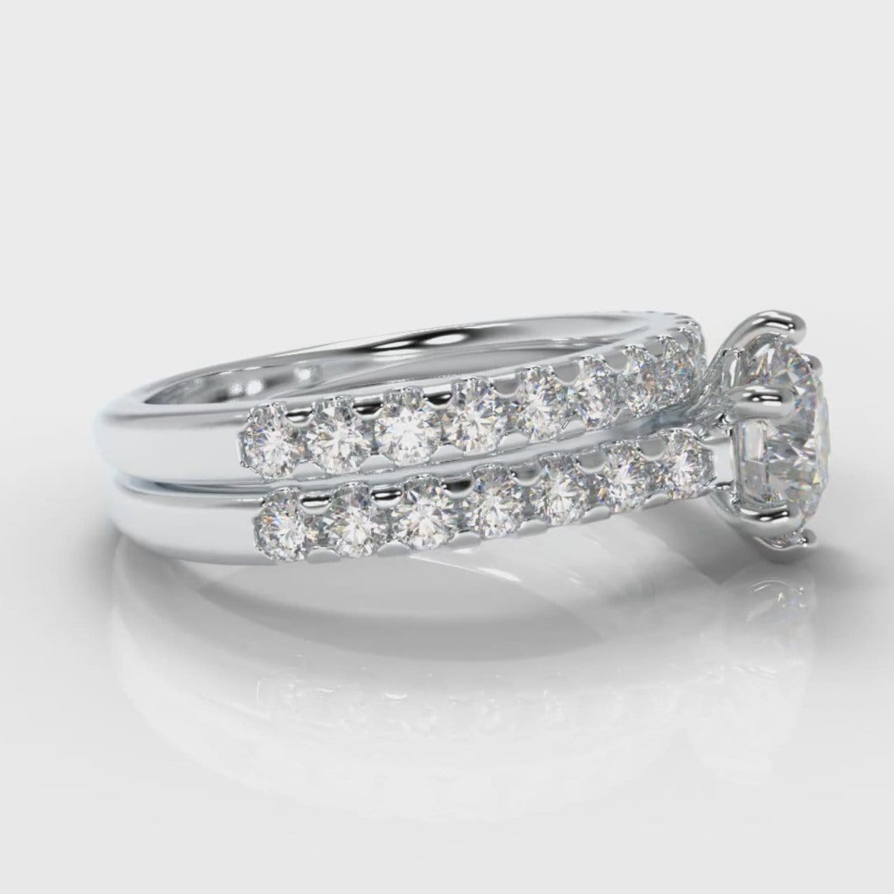 Star Micropavé Round Brilliant Bridal Set