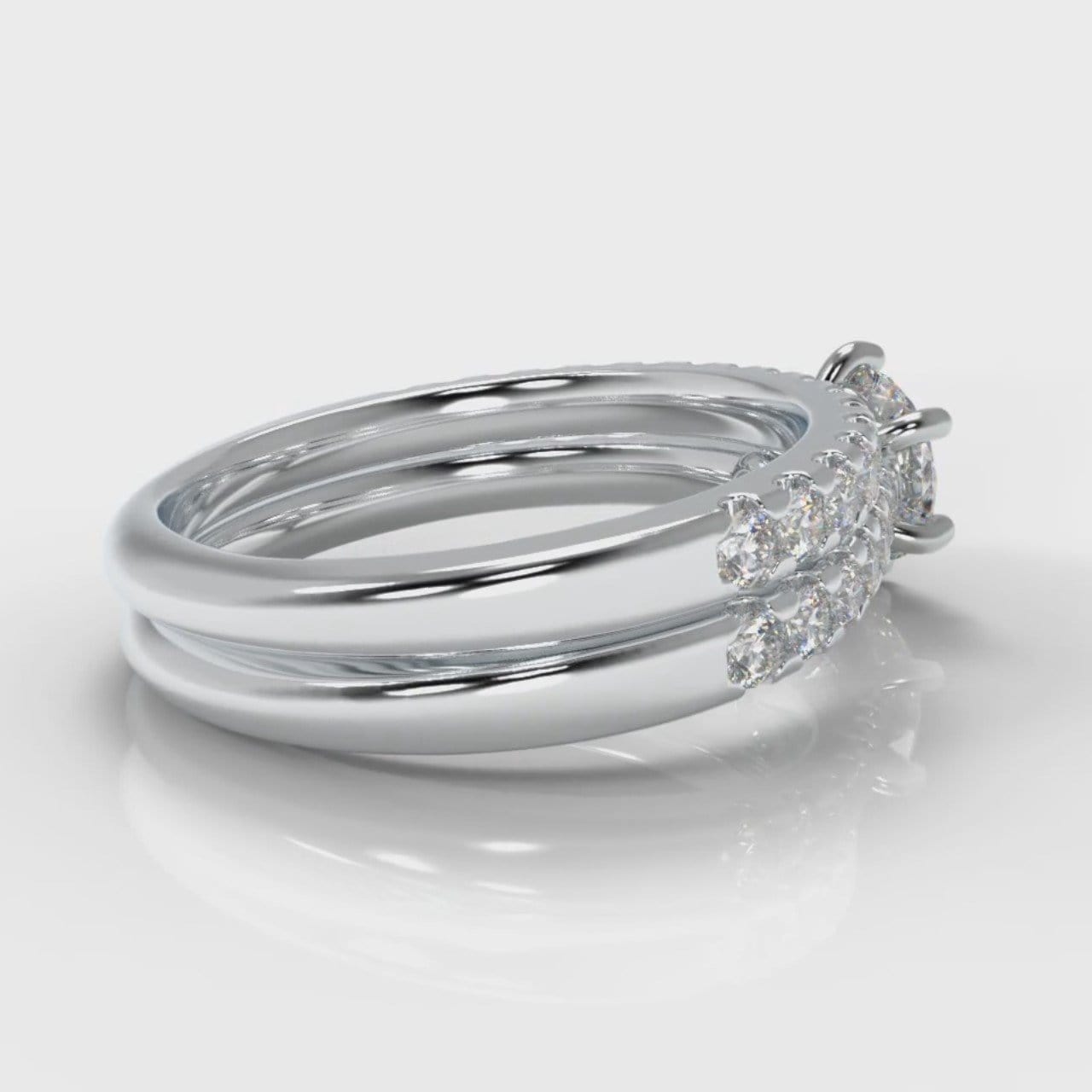 Star Micropavé Round Brilliant Bridal Set