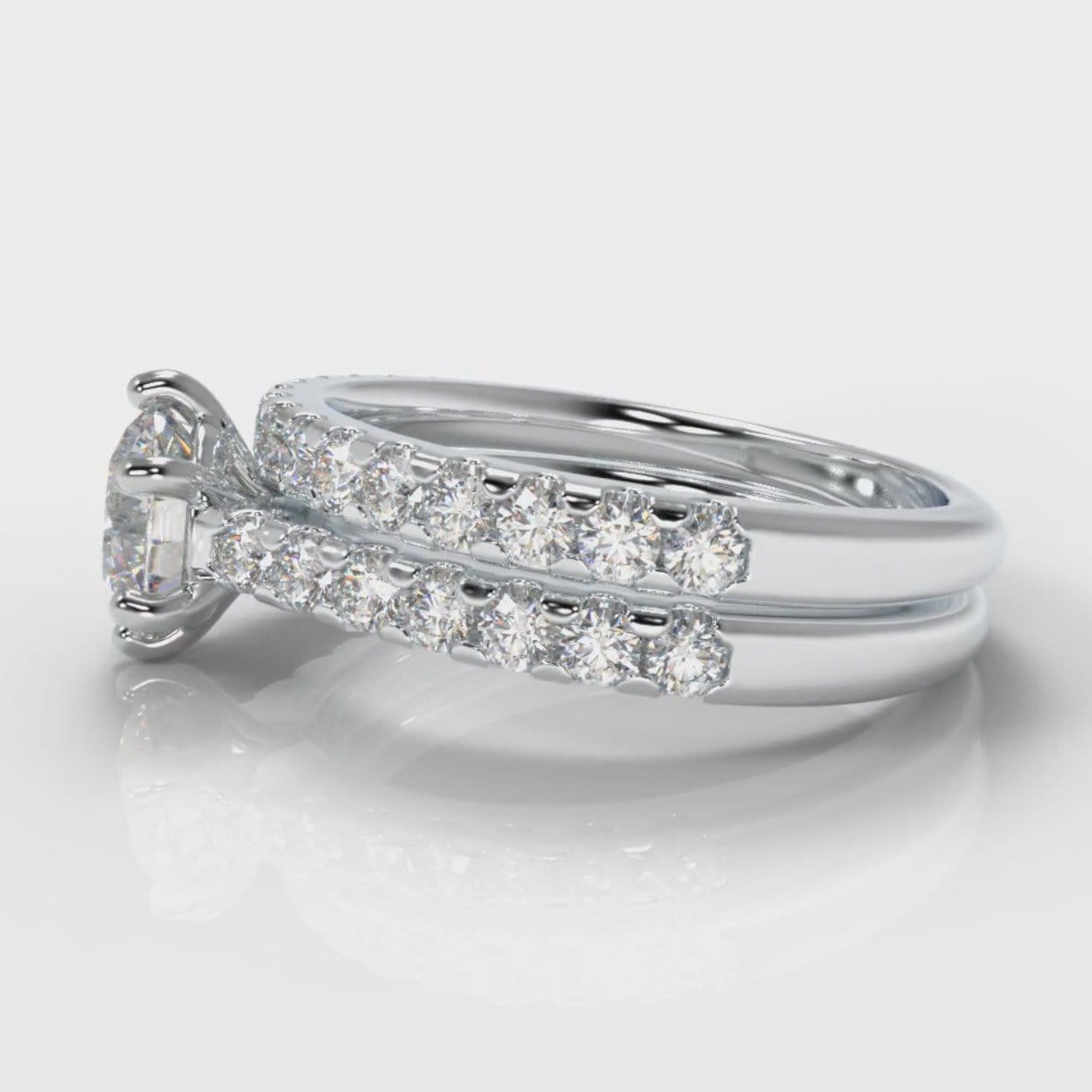 Star Micropavé Round Brilliant Bridal Set