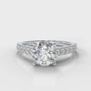 Carrée Micropavé Round Brilliant Diamond Engagement Ring