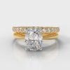 Carrée Solitaire Oval Diamond Bridal Set - Yellow Gold