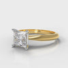 Carrée Solitaire Princess Cut Diamond Engagement Ring - Yellow Gold