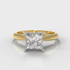Carrée Solitaire Princess Cut Diamond Engagement Ring - Yellow Gold