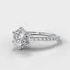 Star Petite Micropavé Round Brilliant Cut Diamond Engagement Ring