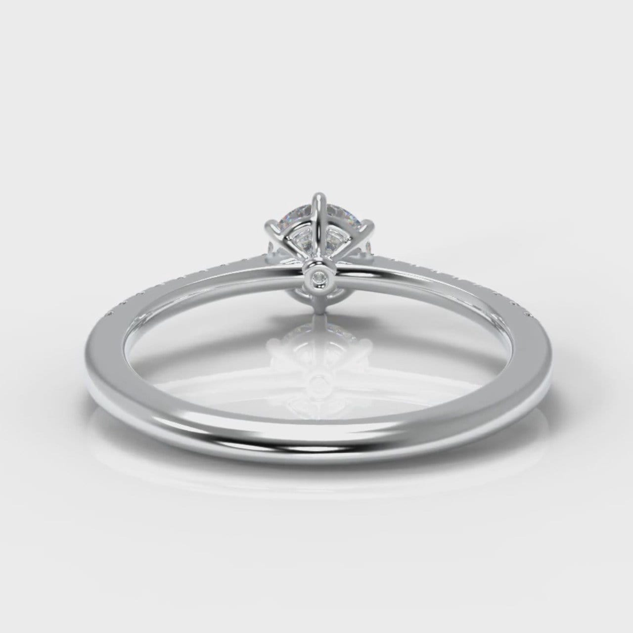 Star Petite Micropavé Round Brilliant Cut Diamond Engagement Ring