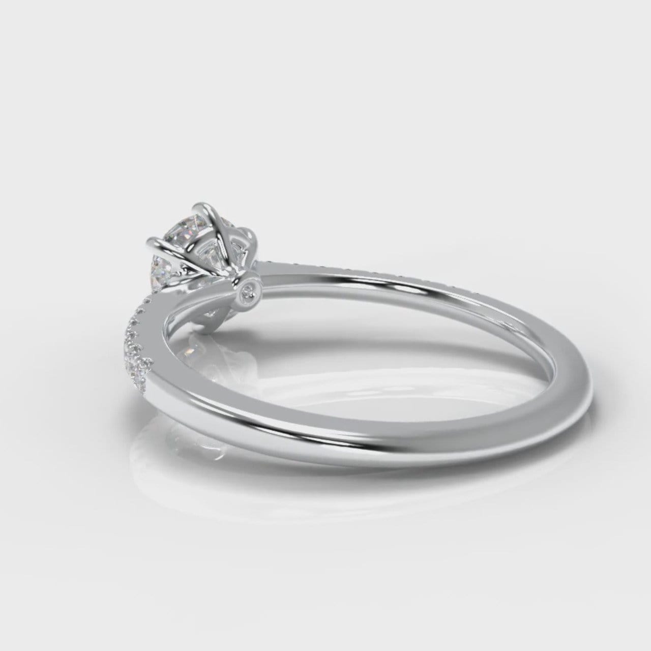 Star Petite Micropavé Round Brilliant Cut Diamond Engagement Ring