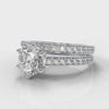 Star Pavé Round Brilliant Diamond Bridal Set