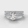 Star Pavé Round Brilliant Diamond Bridal Set