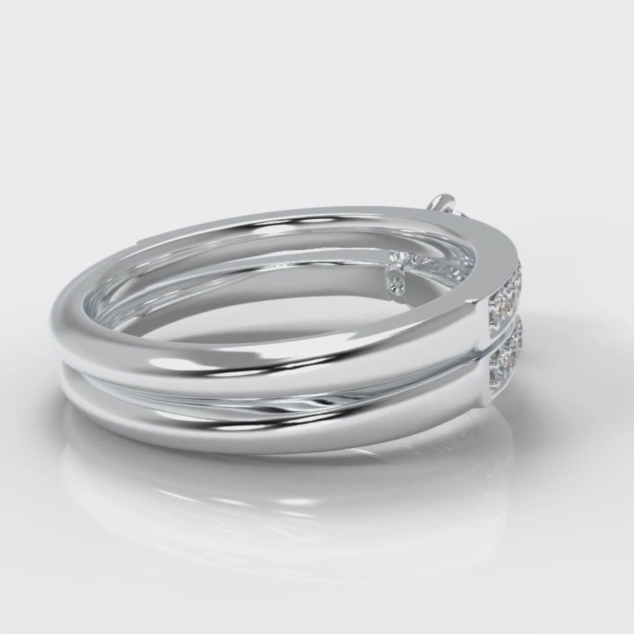Star Pavé Round Brilliant Diamond Bridal Set