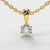 Six Claw Diamond Pendant (GIA Certified) - Yellow Gold